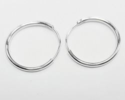  pairs of sterling silver, stamped 925, 12mm x 1.25mm endless round hoops 