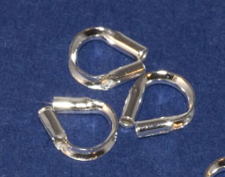  sterling silver 4mm thread protector / wire guardians / return ends, internal diameter holes 0.5mm 