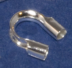  sterling silver 5.3mm x 4.5mm thread protector / wire guardians (internal diameter holes 1.1mm) 