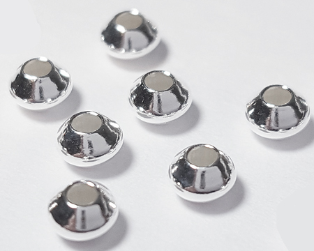  <5.3g/100> sterling silver 3mm bicone spacer, 1.3mm hole 