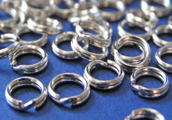  <14.6g/100> sterling silver 6mm beveled split ring 