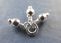  sterling silver 4mm jump ring with x3 securely fixed individually attached dangles 