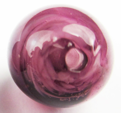  venetian murano amethyst glass over white clouds 8mm round bead *** QUANTITY IN STOCK =11 *** 