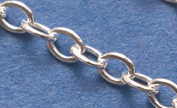  sterling silver 2mm chunky flat link chain, takes a 0.6mm diameter jumpring *sold per cm - 5 units is 5cm, 100 units is 100cm=1 meter* 