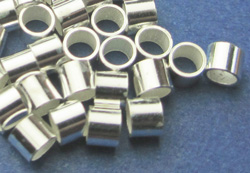  <4.0g/100> sterling silver 2.5mm x 2mm crimps, 2.1mm holes 