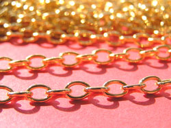  sold per cm : vermeil 5.5mm x 3.4mm oval chain, 8 grams per meter, useful multipurpose great quality strong chain [vermeil is gold plated sterling silver] 