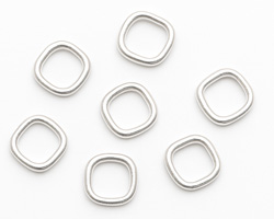  sterling silver 9mm diameter, stamped 925, 16 gauge (approx 1.3mm) closed almost square jump ring 