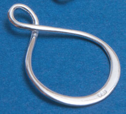  *NEW PACK SIZES & LOWER PRICES* sterling silver 20mm x 13mm x 1mm fig-of-8 infinity chandelier, stamped 925 