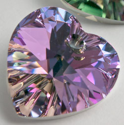  swarovski 6228 14mm crystal vitrail light heart pendant 