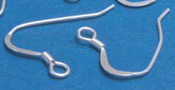  pair(s) sterling silver, stamped 925 on 20mm shank, 22 gauge, coil earwires 