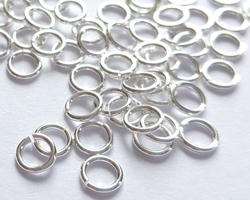  <3.8g/100> sterling silver 4mm diameter, 22 gauge (approx 0.64mm) open jump ring 