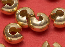  vermeil, heavy weight, 4mm crimp cover [vermeil is gold plated sterling silver] 