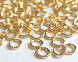  <4.1g/100> vermeil 4mm diameter, 22 gauge (approx 0.64mm) open jump ring 
