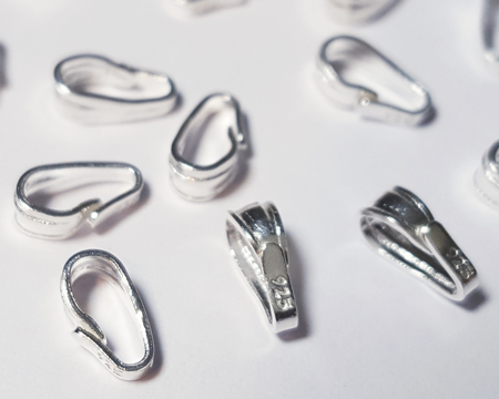  <9.75g/100> sterling silver, stamped 925,  6mm slip-on bail 