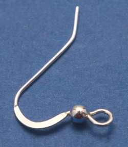  <35g/100prs> pair(s) sterling silver, stamped 925 on 20mm shank, 22 gauge, 2.5mm ball earwires 