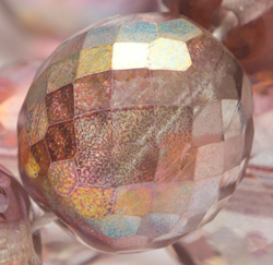  czech crystal blush firepolished 14mm faceted round glass bead 