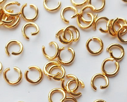  <7.8g/100> vermeil 4.3mm diameter 0.9mm thickness open jump ring 1 micron plating [vermeil is gold plated sterling silver] 