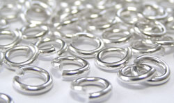  <15.5g/100> sterling silver 5.9mm diameter, 17 gauge (approx 1.15mm) open jump ring 