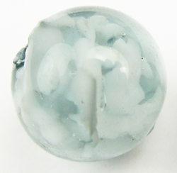  venetian murano slate grey glass over white clouds 8mm round bead *** QUANTITY IN STOCK =3 *** 
