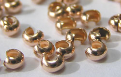  ROSE GOLD FILLED (14/20) 3mm crimp cover - suitable for 2mm crimps 