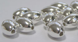  <73.6g/100> sterling silver 11mm x 7mm oval bead 