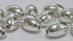  <77.2g/100> sterling silver 13mm x 8mm oval bead, 1.8mm hole 