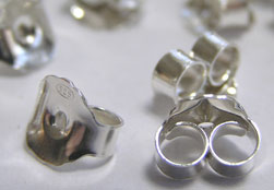  <34.8g/100prs> pair(s) of large sterling silver, stamped 925, 7mm x 4mm butterflies 