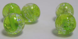  venetian murano peridot glass with silver dichroic 10mm HALF DRILLED ONE HOLE round bead - hole only goes half way thru bead - perfect earings/pendants etc *** QUANTITY IN STOCK =26 *** 
