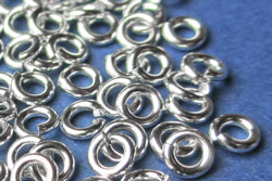  sterling silver 3.5mm diameter, 19 gauge (approx 0.9mm), open jump ring (saw cut) 