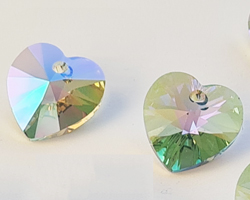  swarovski 6228 14mm paradise shine heart pendant 