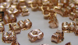  pair(s) ROSE GOLD FILLED 4mm x 2.25mm butterflies 