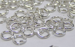  sterling silver 3.5mm diameter, 22 gauge (approx 0.64mm), open jump ring (saw cut) 