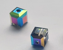  swarovski glass 5601 vitrial medium B 8mm cube bead 