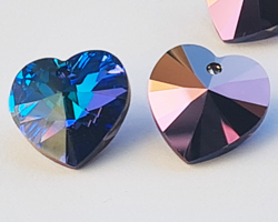  swarovski 6228 18mm heliotrope heart pendant 