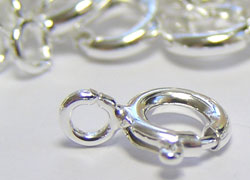  SILVER FILLED 6.5mm spring ring clasp 