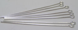  silver filled, soft, 24 gauge (approx 0.5mm thick) flat ended 38mm eyepin 