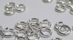  sterling silver 5mm diameter, 18 gauge (approx 1mm) open jump rings (saw cut) 