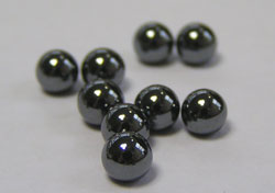 hematite 4mm half drilled round