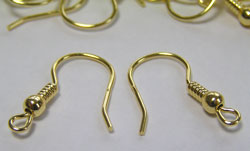  <74.45g/100> pair(s) vermeil, stamped 925 on 20 shank, 20 gauge, 1 micron plating for increased durability, superior quality ball & coil earwires [vermeil is gold plated sterling silver] 