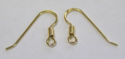  <42.1g/100> pair(s) vermeil, stamped 925, 22mm shank, 21 gauge, coil earwires, 1 micron plating for increased durability [vermeil is gold plated sterling silver] 