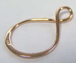  *NEW PACK SIZES & LOWER PRICES* ROSE VERMEIL, stamped 925, 20mm x 13.4mm infinity connector / drop / chandelier / pendant [vermeil is gold plated sterling silver] 
