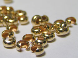 gold filled (12/20) 3mm crimp cover - suitable for 2mm crimps 