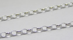  sterling silver loose oval link chain -  links are 3.65mm long x 2.75mm high - 8.5 links per inch, 9.921g per meter *sold per cm - 5 units is 5cm, 100 units is 100cm=1 meter* 