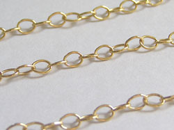  sold per cm - 5 units is 5cm, 100 units is 100cm=1 meter : gold filled (14/20) oval link (3.5mm x 2.7mm) cable chain 