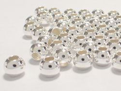  <12.9g/100> sterling silver 5mm round bead, 2.2mm hole 