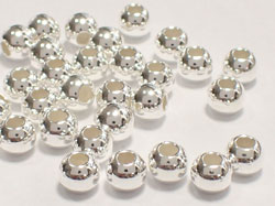  <18.3g/100> sterling silver 5mm round bead, 2.2mm hole, heavier than product 12-0105a 