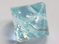  venetian murano pale aquamarine glass 10mm bicone bead *** QUANTITY IN STOCK =19 *** 