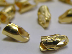  vermeil, stamped 925, 7mm long x 3.6mm external dimension, with 3mm internal diameter glue-on cord ends, 1 micron plating for increased durability [vermeil is gold plated sterling silver] 