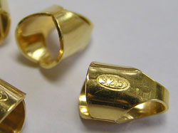  vermeil, stamped 925, 9mm long x 5.75mm external dimension, with 5mm internal diameter glue-on cord ends, 1 micron plating for increased durability [vermeil is gold plated sterling silver] 
