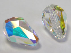  swarovski 5500 10.5mm x 7mm crystal AB drop bead 
